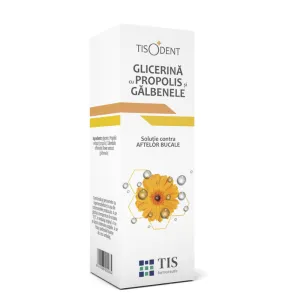 Glicerina cu propolis si galbenele, 25 ml, Tis Farmaceutic